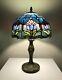 Enjoy Tiffany Style Table Lamp Stained Glass Tulips Flower Antique Vintage 19h