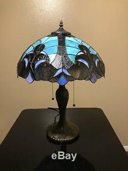 Enjoy Tiffany Table Lamp 16 Inch Stained Glass Lamp Shade W16H22 Inch ET0167
