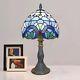 European Tiffany Style Table Lamp Blue Stained Glass/retro Decor Lamp Ac85-265v