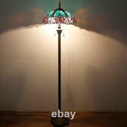 Floor Lamp Light Stained Glass Antique Vintage Living Room Bedroom Tiffany Style