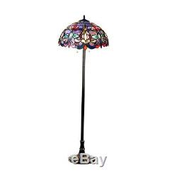 Floor Lamp Stained Glass Tiffany Style Victorian Design 18 Shade