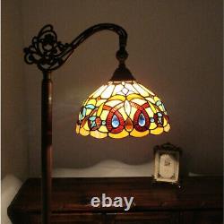 Floor Lamp Tiffany Stained Glass Style Standing Reading Light Victorian Luxury
