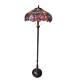 Floor Lamp Tiffany Style Purple Brown Green Floral Shade 3 Light 64 H X 20 W