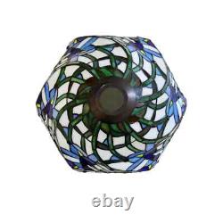 Floor Lamp Tiffany Style Stained Glass Iris Floral Flower Design Shade