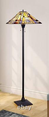 Floor Lamp Tiffany Style Stained Glass Mission Design Shade