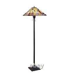 Floor Lamp Tiffany Style Stained Glass Mission Design Shade