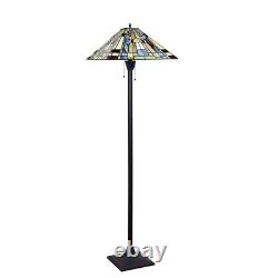 Floor Lamp Tiffany Style Stained Glass Mission Design Shade