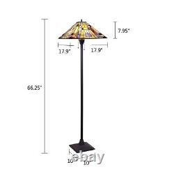 Floor Lamp Tiffany Style Stained Glass Mission Design Shade