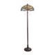 Floor Lamp Tiffany Style Stained Glass With Dragonfly Design Shade