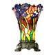 Floral 1-light Stained Glass Antique Brass Accent Lamp 11 Tall Shade