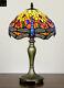 Free Postage Jt Tiffany Stained Glass Dragonfly Style Table Bedside Lamp