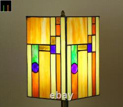 Free Postage JT Tiffany Stained Glass Japan Lantern Style Table Lamp Bedside Art