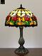 Free Postage Jt Tiffany Stained Glass Tulip Style Bedside Table Lamp