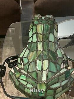 Frog Slag Stained Glass Accent Table Lamp Electric Night Light New