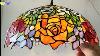 Fumat Tiffany Stained Glass Red Rose Gem Pendant Lamps Light Dinning Room Lighting