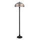 Grenville Tiffany-style Stained Glass Victorian Floor Lamp, Dark Bronze, 2-light