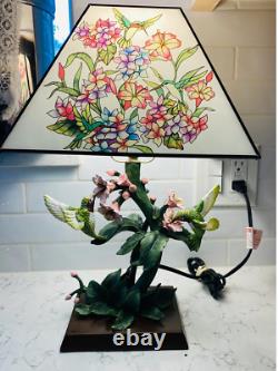 Garden Of Light Stained Glass Hummingbird Lamp