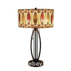 Gimm 2-Light stained glass tiffany-style Table Lamp