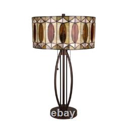 Gimm 2-Light stained glass tiffany-style Table Lamp