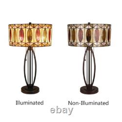 Gimm 2-Light stained glass tiffany-style Table Lamp