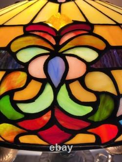 Gorgeous 30 Slag Glass Stained Glass Lamp With 26 Shad