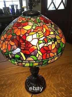 Gorgeous Dale Tiffany Stained Glass Table Lamp 26 Tall