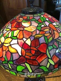 Gorgeous Dale Tiffany Stained Glass Table Lamp 26 Tall