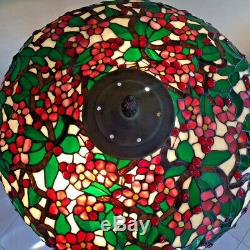 Gorgeous Tiffany Style Cherry Blossom Design Large Stained Glass Lamp Shade Only