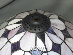 Gorgeous intricate Stain Glass Lamp Shade 12 dia. & 7 tall perfect