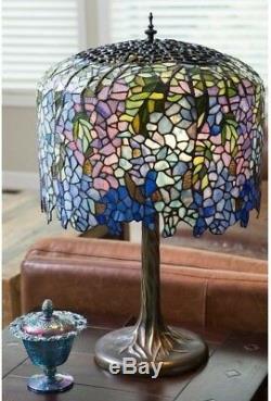 Gracewood Hollow Giuliani 30 Stained Glass Tiffany-inspired Grand Wisteria Lamp