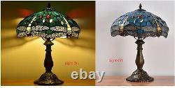 H18 Green Dragonfly Stained Glass Tiffany Table Lamp Desk Light for Home Decor