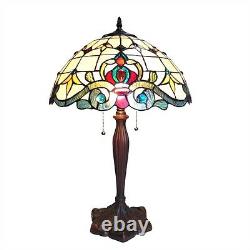 Handcrafted Victorian Design Tiffany Style Stained Glass Table Desk Lamp