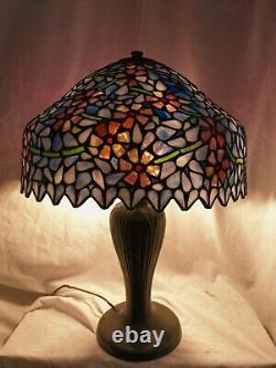 Handel Stained Glass Shade, signed, Tiffany Studio Traditional