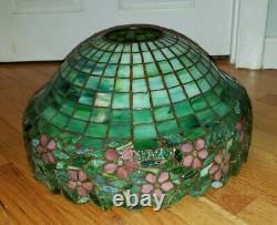 Handel / Unique Arts & Crafts Leaded Slag Stained Glass Table Lamp Tiffany Era