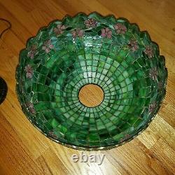 Handel / Unique Arts & Crafts Leaded Slag Stained Glass Table Lamp Tiffany Era