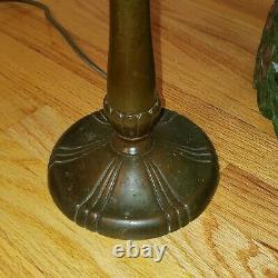 Handel / Unique Arts & Crafts Leaded Slag Stained Glass Table Lamp Tiffany Era