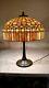 Handel Lamp With Stained/leaded Glass Shade