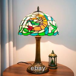 Handmade 12 Tiffany Style Stained Glass Lamp Retro Orange Shrimp Design