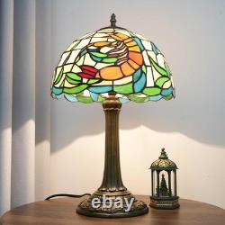 Handmade 12 Tiffany Style Stained Glass Lamp Retro Orange Shrimp Design