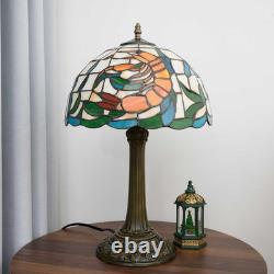 Handmade 12 Tiffany Style Stained Glass Lamp Retro Orange Shrimp Design
