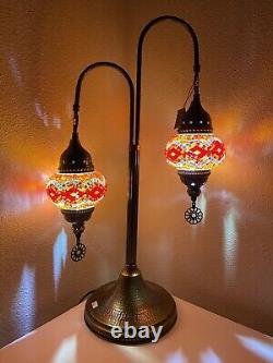 Handmade Stained Glass Moroccan /Turkish Mosaic Table Lamp Mosaic Lamp