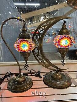 Handmade Stained Glass Moroccan /Turkish Mosaic Table Lamp Mosaic Lamp 2