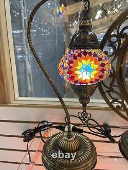 Handmade Stained Glass Moroccan /Turkish Mosaic Table Lamp Mosaic Lamp 2