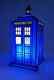 Handmade Stained Glass Tardis Lamp Real Glass Dr. Who Decor, Unique Sci-fi Lig