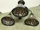 Hanging Tiffany Style Stained Glass Shade Lamp Antique 3 Light Bar Chandelier