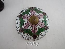 Hauty TJ-16 Tiffany Style Stained Glass Table Lamp