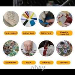 HomeBeauty TL0006 Tiffany Lamp Baroque Design Stained Glass Table Lamp