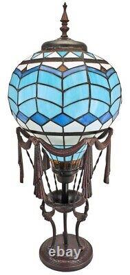 Hot Air Balloon Tiffany Style Stained Glass Lamp Base