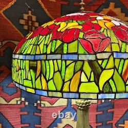 Huge Exquisite Handmade Stained Glass Tiffany Style Table Lamp (INV201)