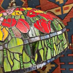 Huge Exquisite Handmade Stained Glass Tiffany Style Table Lamp (INV201)